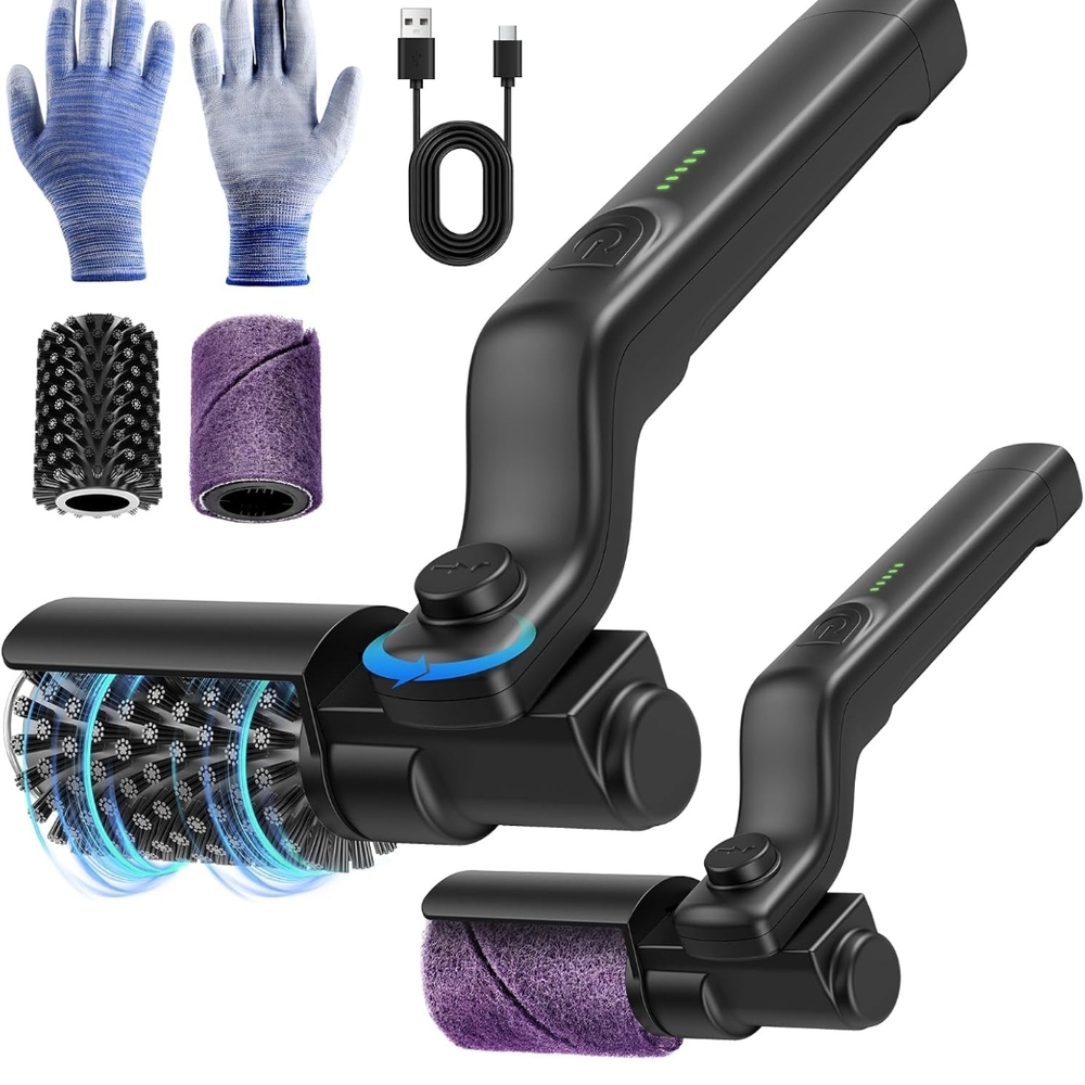 Black Electric Pet Hair Remover with Accessories